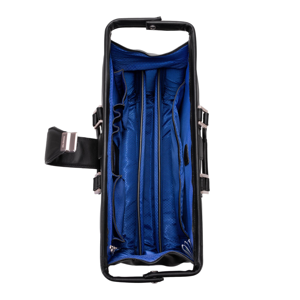 McKlein USA Morgan 17" Leather Litigator Laptop Briefcase Assorted Colors - LuggageDesigners