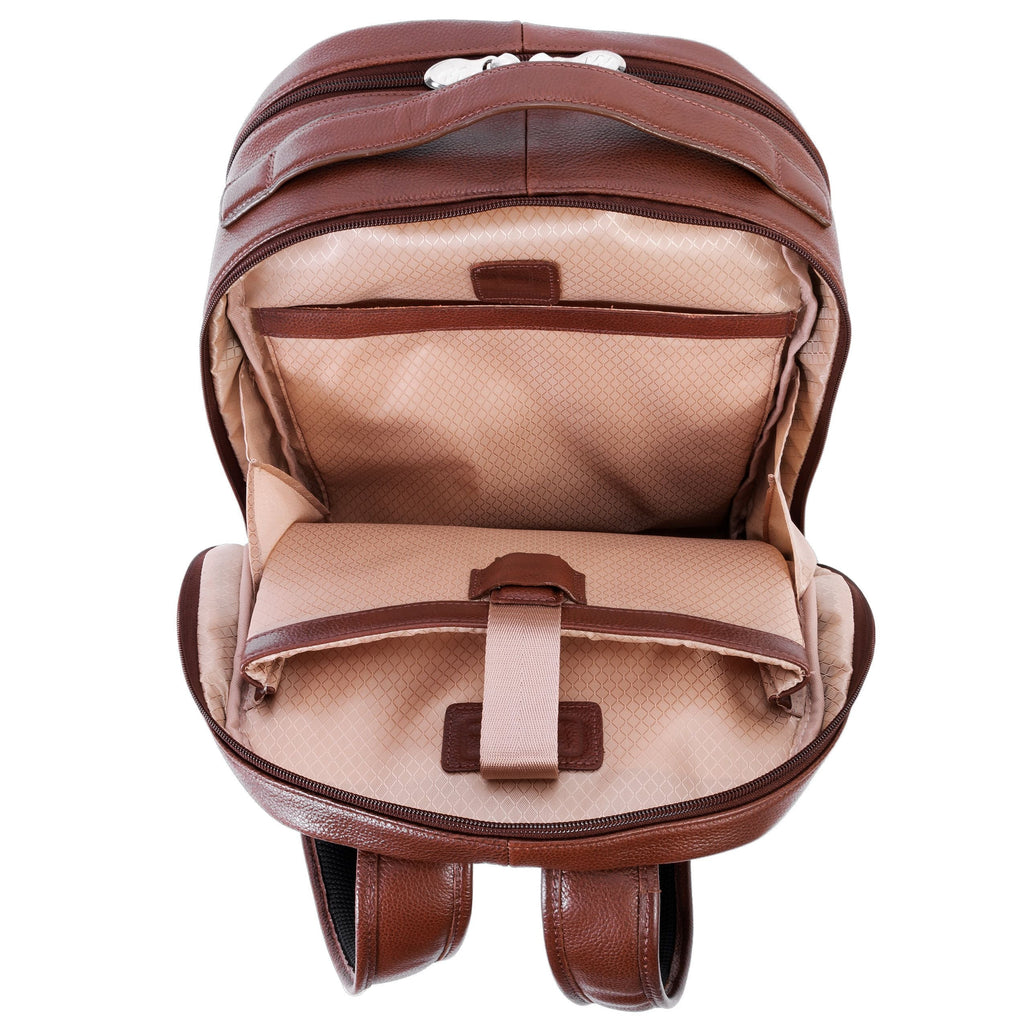McKlein USA Parker 15" Leather Dual Compartment Laptop Backpack Assorted Colors McKlein USA