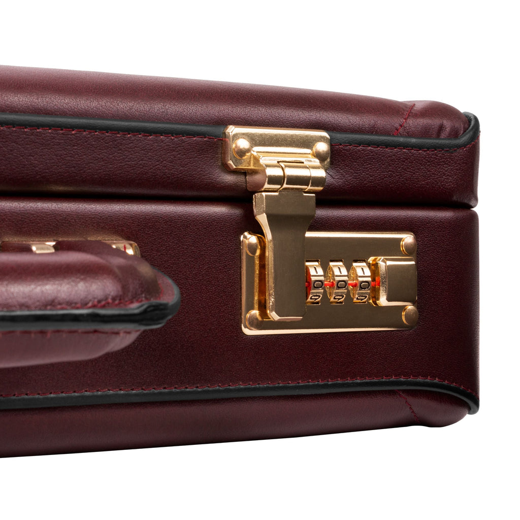 McKlein USA Reagan Leather Attache Case Assorted Colors - LuggageDesigners