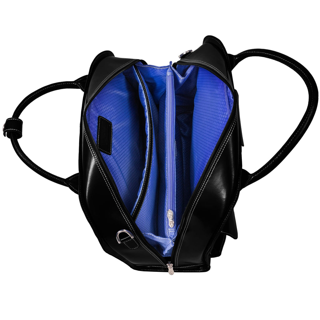 McKlein USA Roseville 15.4" Leather Checkpoint Friendly Detachable Wheeled Laptop Briefcase Assorted Colors - LuggageDesigners