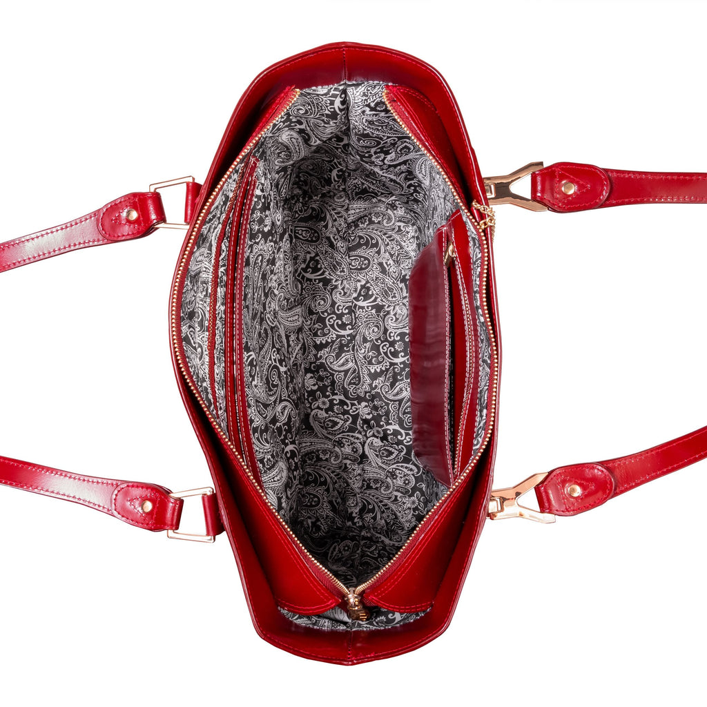 McKlein USA Savarna Leather Tote with Tablet Pocket Assorted Colors - LuggageDesigners