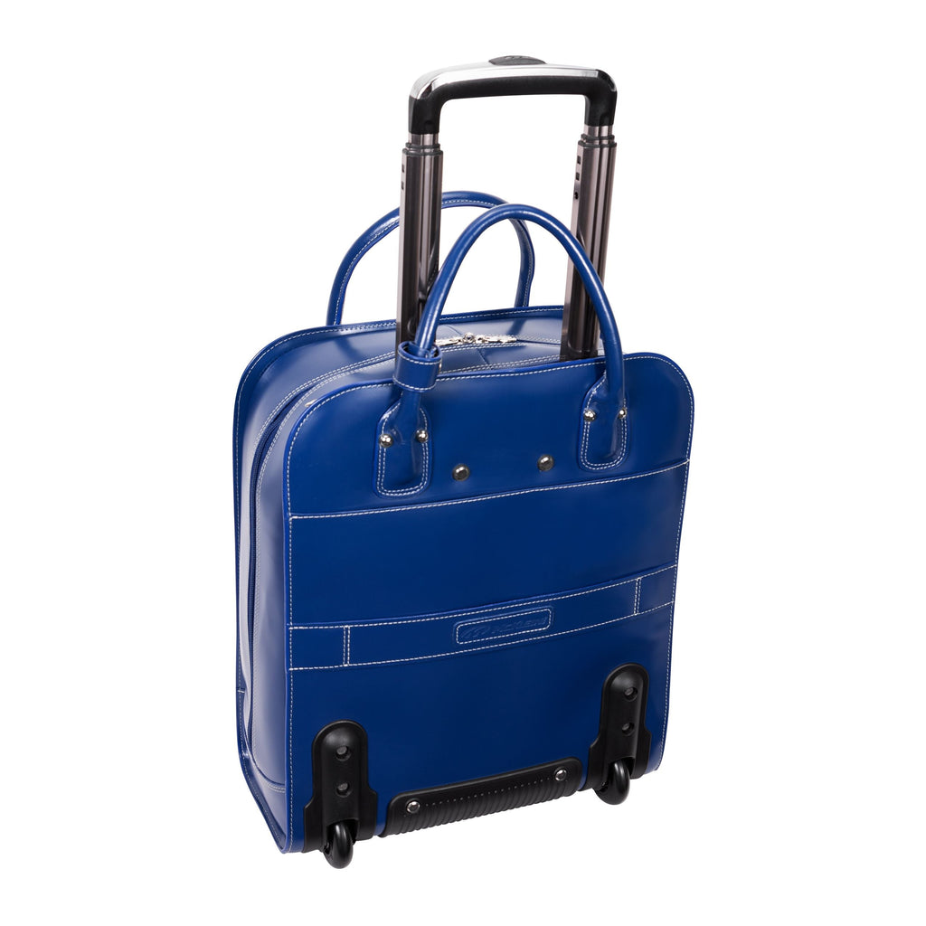 McKlein USA Uptown 15.4" Leather Vertical Wheeled Ladies' Laptop Briefcase - LuggageDesigners