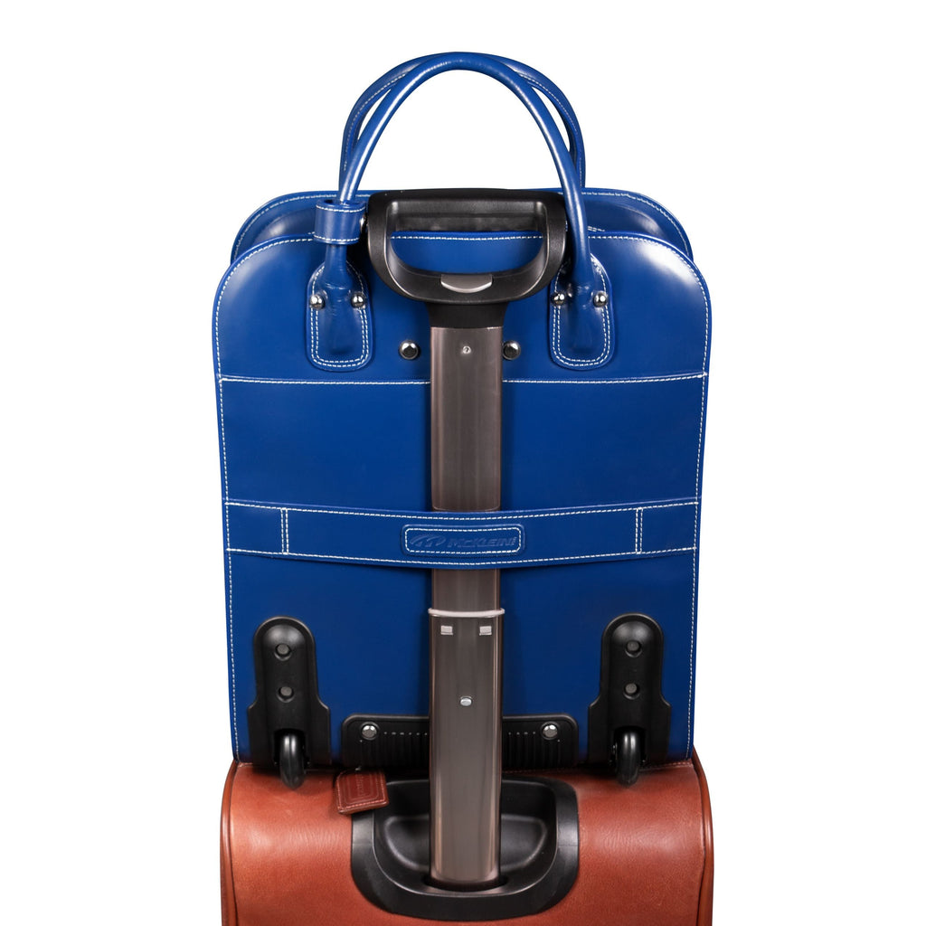 McKlein USA Uptown 15.4" Leather Vertical Wheeled Ladies' Laptop Briefcase - LuggageDesigners