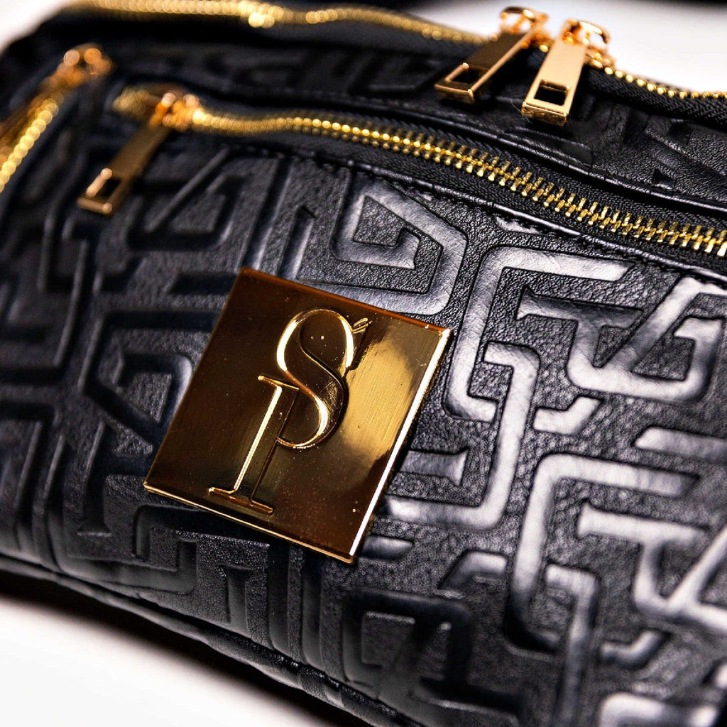 Black Monogram Leather Crossbody Bag Sole Premise