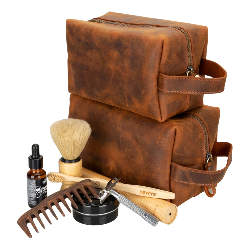 Eve Leather Dopp Kit, X Large Mizuri Leather