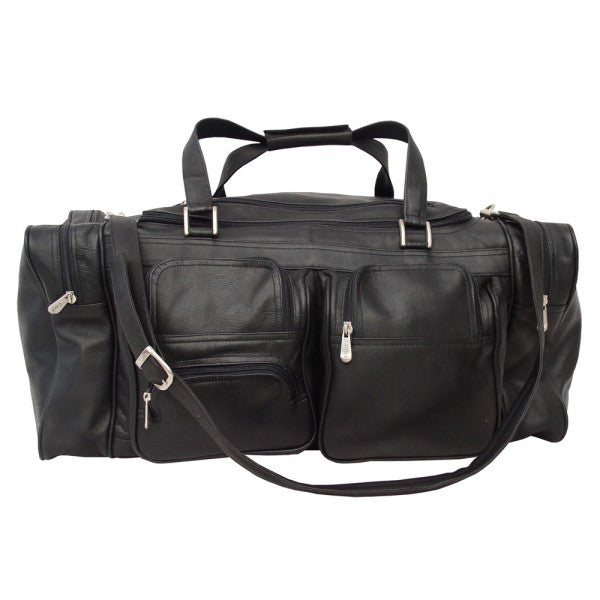 Piel Leather 24" Duffel Bag with Pockets Piel