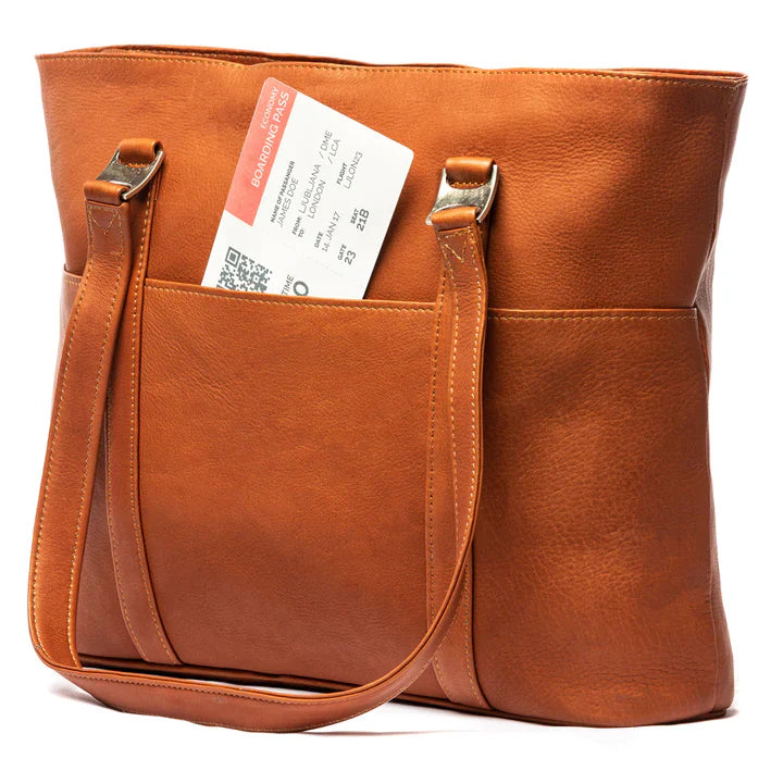 Piel Leather Computer Tote Bag Assorted Colors Piel