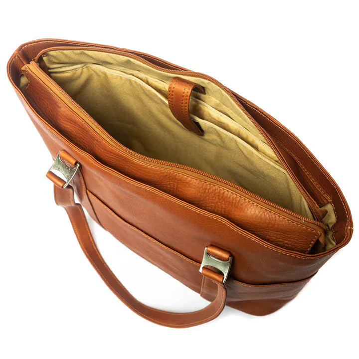 Piel Leather Computer Tote Bag Assorted Colors Piel