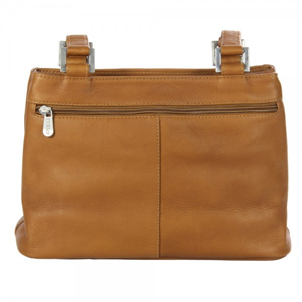 Piel Leather Double Compartment Shoulder Bag Piel