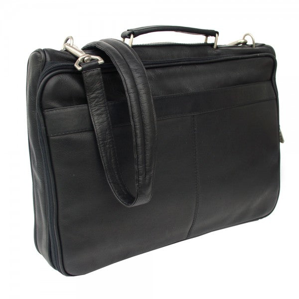 Piel Leather Double Executive Computer Bag Assorted Colors Piel