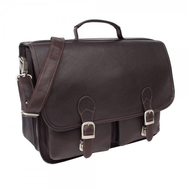 Piel Leather Executive Two Pocket Portfolio Assorted Colors Piel