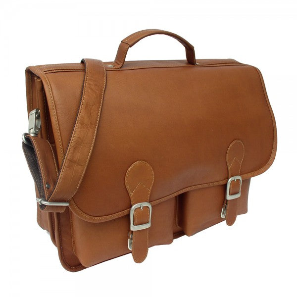 Piel Leather Executive Two Pocket Portfolio Assorted Colors Piel