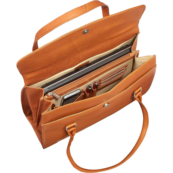 Piel Leather Ladies Computer Portfolio Assorted Colors Piel