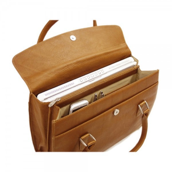 Piel Leather Ladies Computer Portfolio Assorted Colors Piel