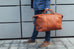 Piel Leather Large Carry On Satchel Assorted Colors Piel