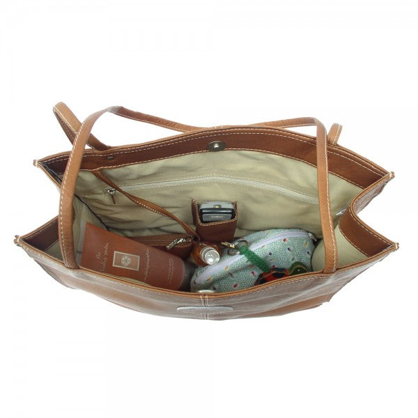 Piel Leather Medium Market Bag Assorted Colors Piel