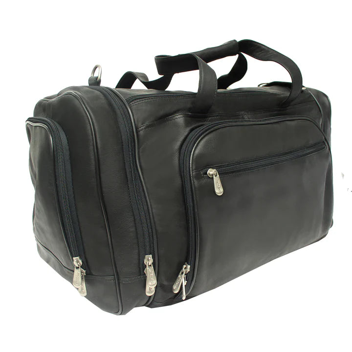 Piel Leather Multi Compartment Duffel Bag Assorted Colors Piel