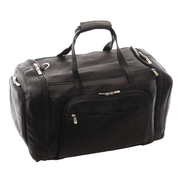 Piel Leather Multi Compartment Duffel Bag Assorted Colors Piel