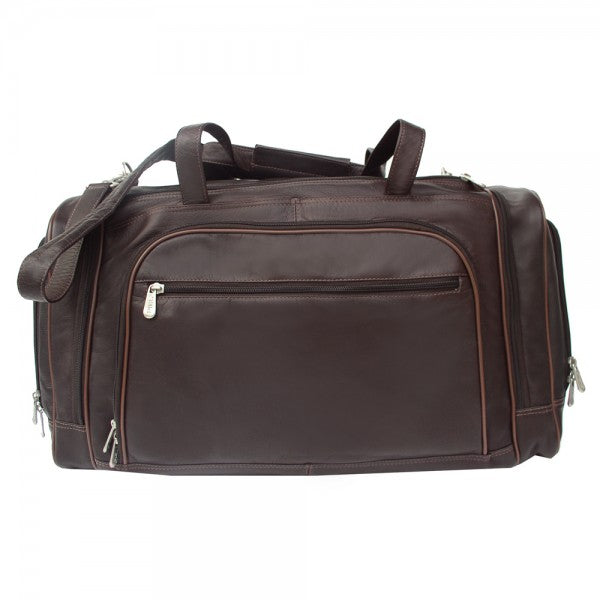 Piel Leather Multi Compartment Duffel Bag Assorted Colors Piel