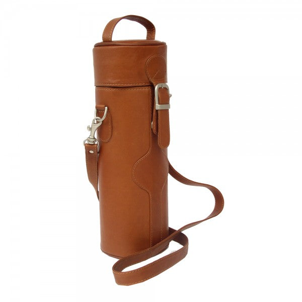 Piel Leather Single Deluxe Wine Carrier Assorted Colors Piel