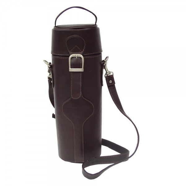 Piel Leather Single Deluxe Wine Carrier Assorted Colors Piel