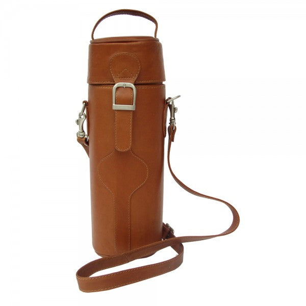 Piel Leather Single Deluxe Wine Carrier Assorted Colors Piel