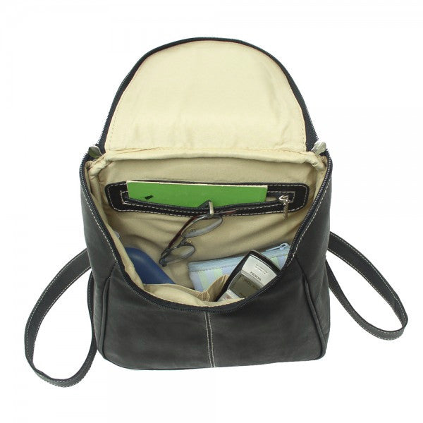 Piel Leather U Zip Backpack Assorted Colors Piel