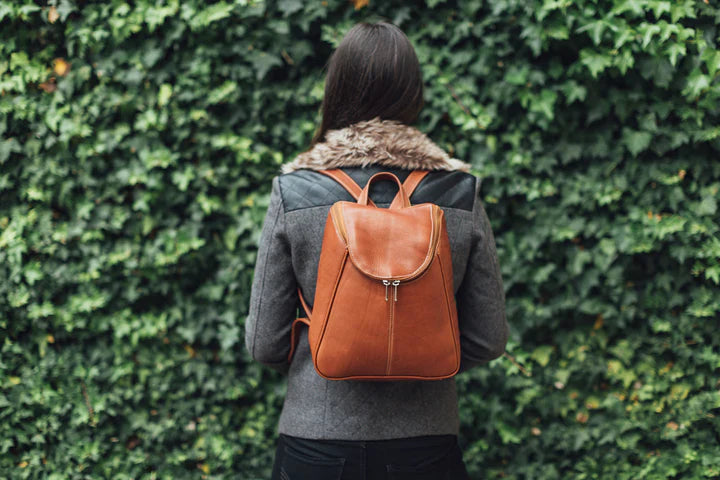 Piel Leather U Zip Backpack Assorted Colors Piel