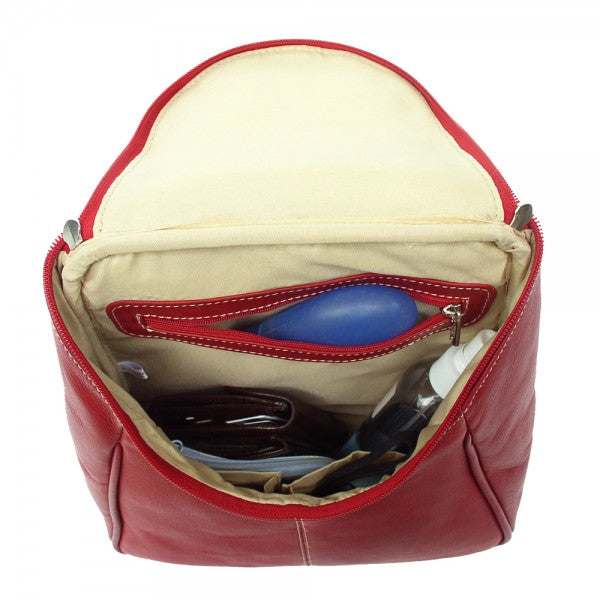 Piel Leather U Zip Backpack Assorted Colors Piel