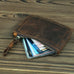 The Cael | Handmade Leather Coin Purse with Zipper STEEL HORSE LEATHER