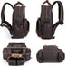 The Gaetano | Large Leather Backpack Camera Bag with Tripod Holder STEEL HORSE LEATHER