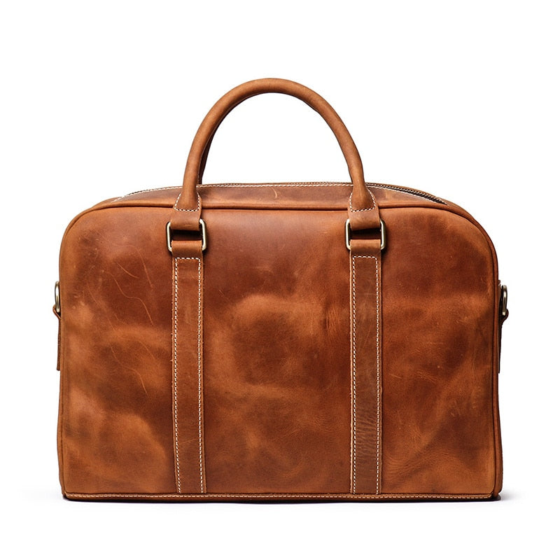 The Bjorn Leather Laptop Bag | Vintage Leather Briefcase STEEL HORSE LEATHER