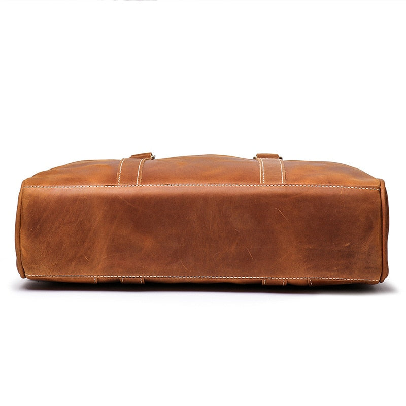 The Bjorn Leather Laptop Bag | Vintage Leather Briefcase STEEL HORSE LEATHER