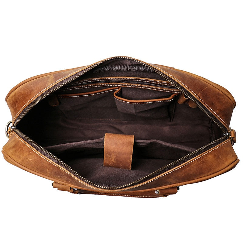 The Bjorn Leather Laptop Bag | Vintage Leather Briefcase STEEL HORSE LEATHER