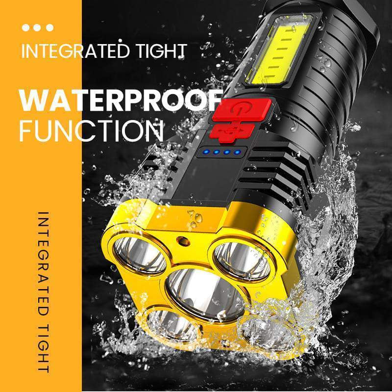 Ultra Bright Waterproof Outdoor LED Flashlight with Side Lamp Mercantile Mountain
