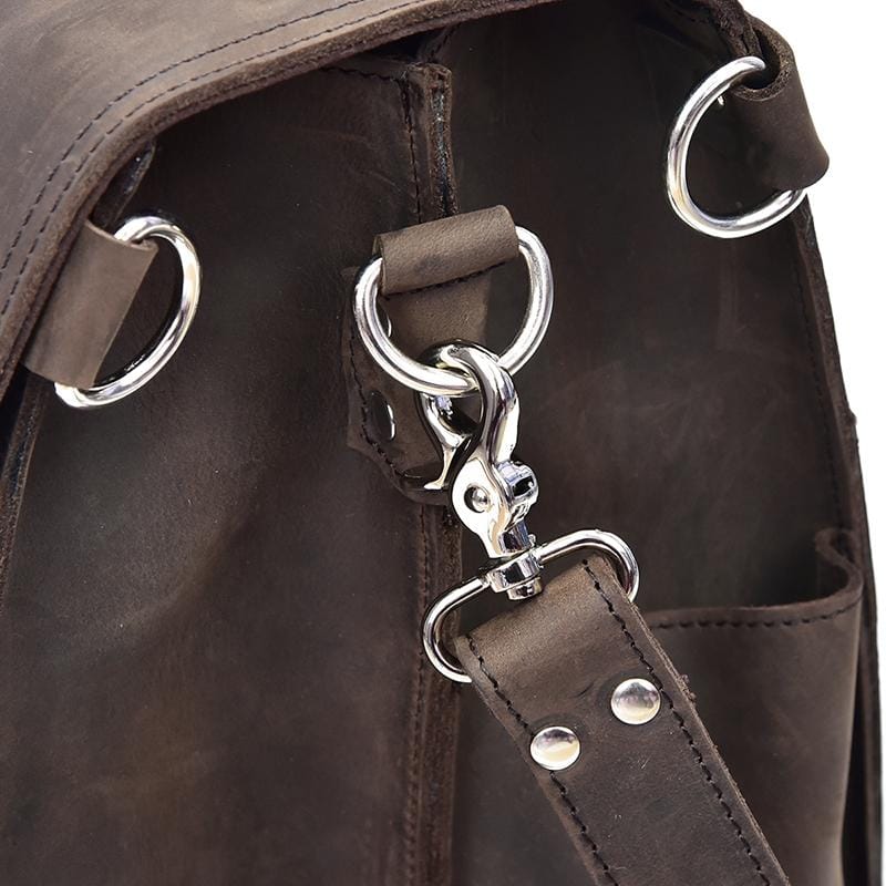 The Gustav Messenger Bag | Large Capacity Vintage Leather Messenger Bag STEEL HORSE LEATHER