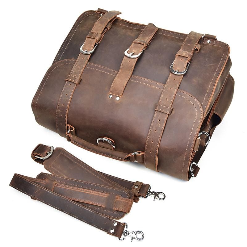 The Gustav Messenger Bag | Large Capacity Vintage Leather Messenger Bag STEEL HORSE LEATHER