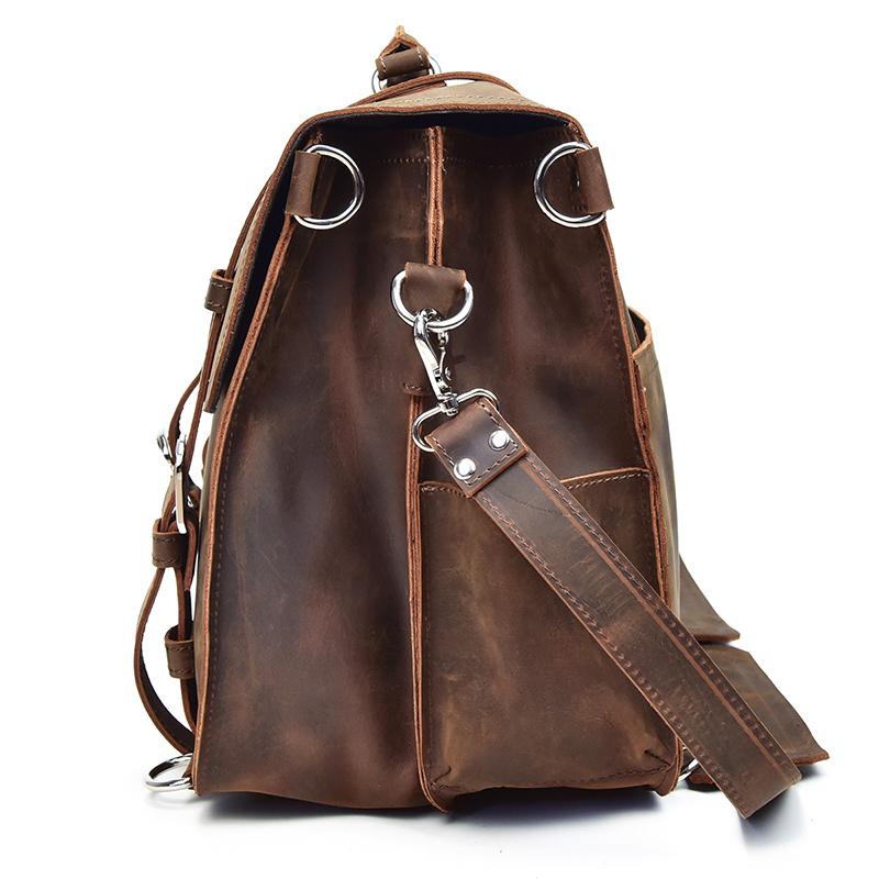 The Gustav Messenger Bag | Large Capacity Vintage Leather Messenger Bag STEEL HORSE LEATHER