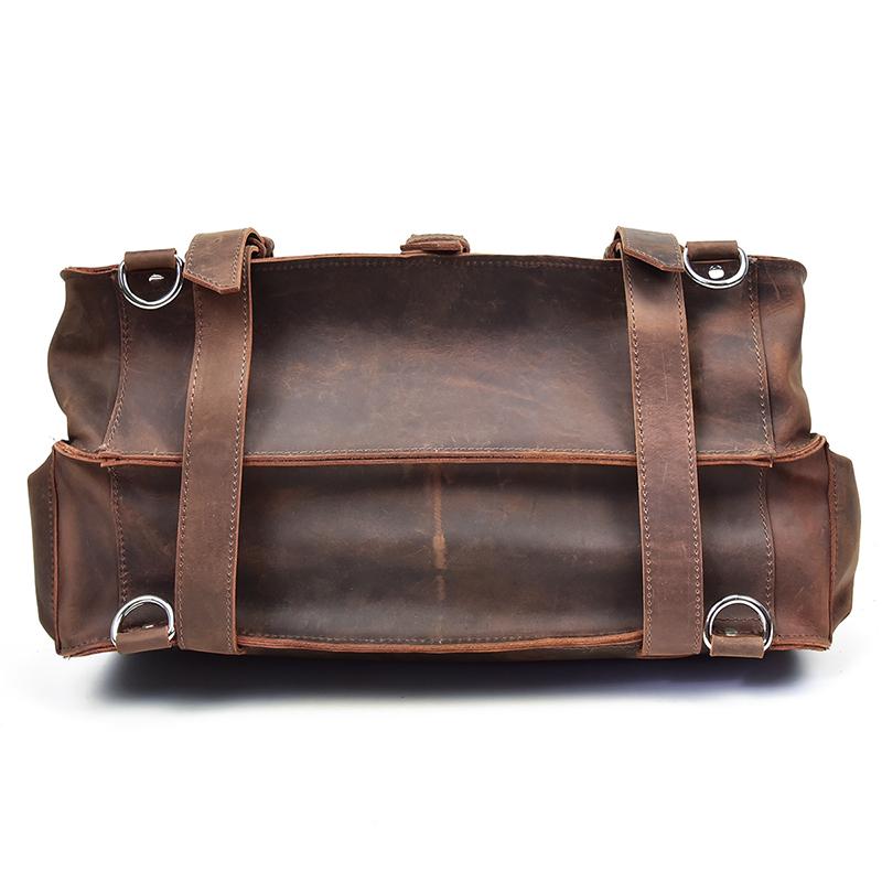 The Gustav Messenger Bag | Large Capacity Vintage Leather Messenger Bag STEEL HORSE LEATHER