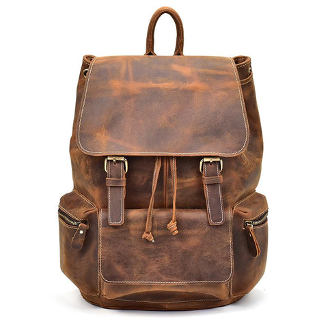 The Hagen Backpack | Vintage Leather Backpack STEEL HORSE LEATHER