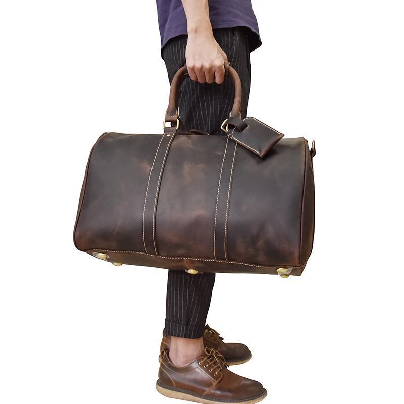 The Bjarke Weekender | Handcrafted Leather Duffle Bag STEEL HORSE LEATHER