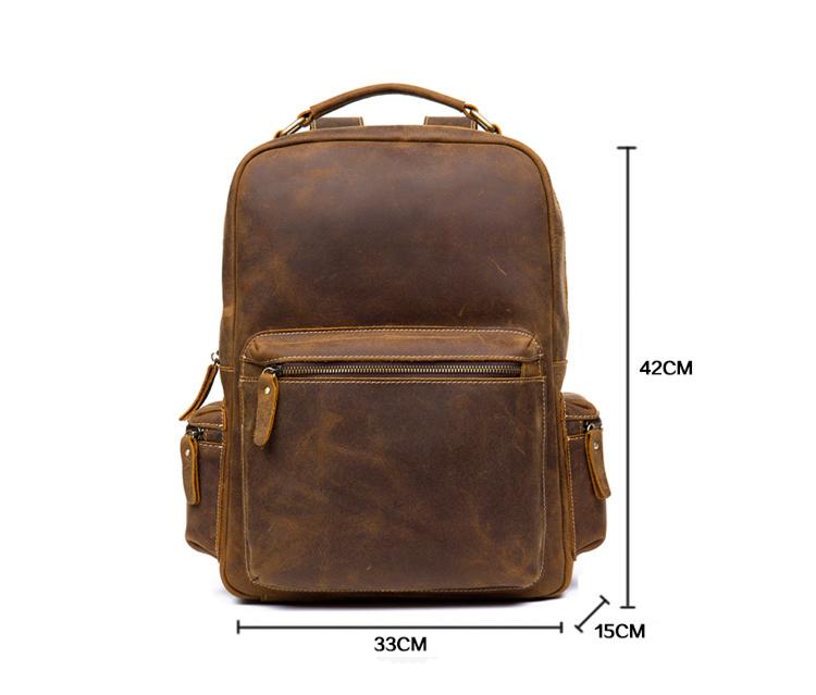 The Langley Backpack | Genuine Vintage Leather Backpack STEEL HORSE LEATHER