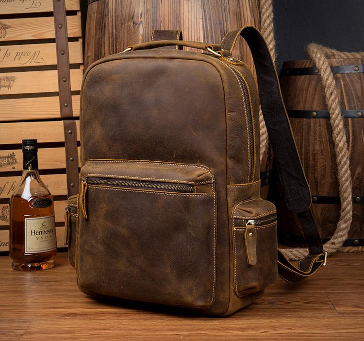 The Langley Backpack | Genuine Vintage Leather Backpack STEEL HORSE LEATHER