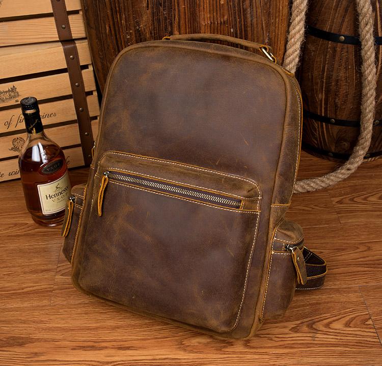 The Langley Backpack | Genuine Vintage Leather Backpack STEEL HORSE LEATHER