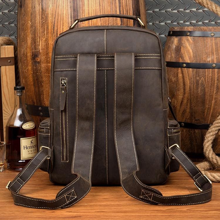 The Langley Backpack | Genuine Vintage Leather Backpack STEEL HORSE LEATHER