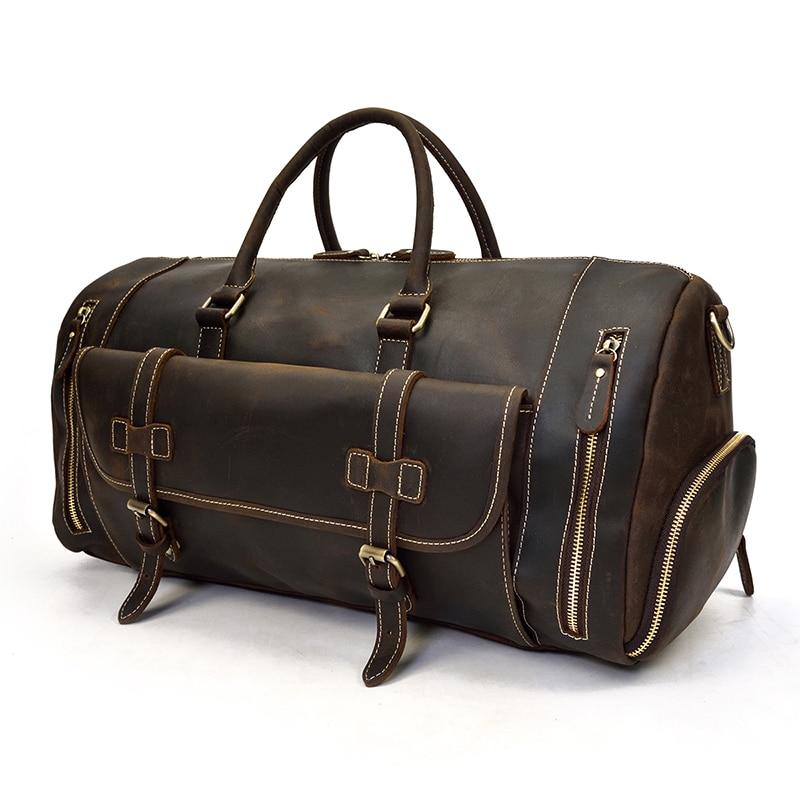 The Bard Weekender | Handmade Leather Duffle Bag STEEL HORSE LEATHER