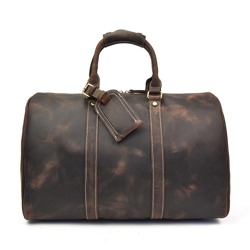 The Brandt Weekender | Small Leather Duffle Bag STEEL HORSE LEATHER