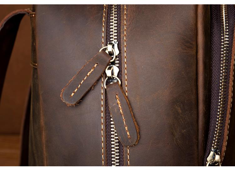 The Vernon Backpack | Genuine Vintage Leather Minimalist Backpack STEEL HORSE LEATHER