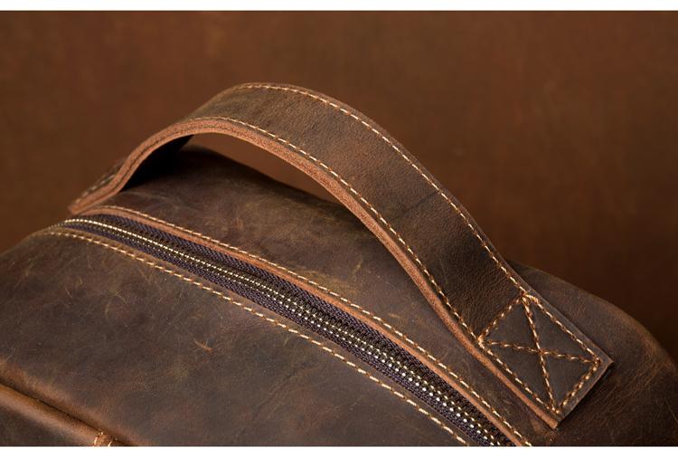 The Vernon Backpack | Genuine Vintage Leather Minimalist Backpack STEEL HORSE LEATHER