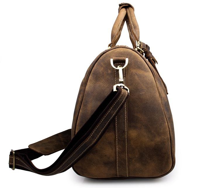 The Brandt Weekender | Small Leather Duffle Bag STEEL HORSE LEATHER